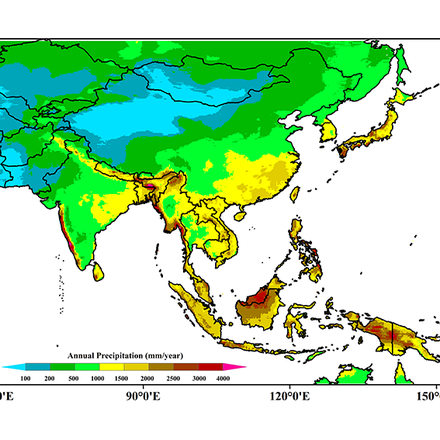 亚洲地区近七十年长时间序列高质量高时空分辨率降水数据集发布