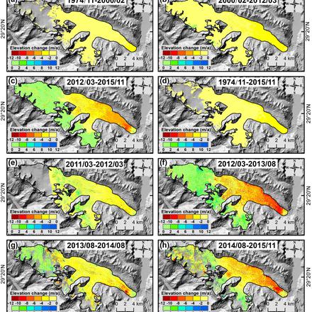 国家青藏高原科学数据中心研制和发布雅弄冰川时序厚度变化数据集