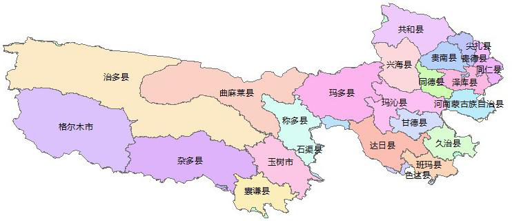 三江源1:100万行政边界数据（2017）